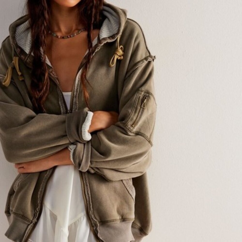 FREE PEOPLE THERMAL LINED HOODIE NEW